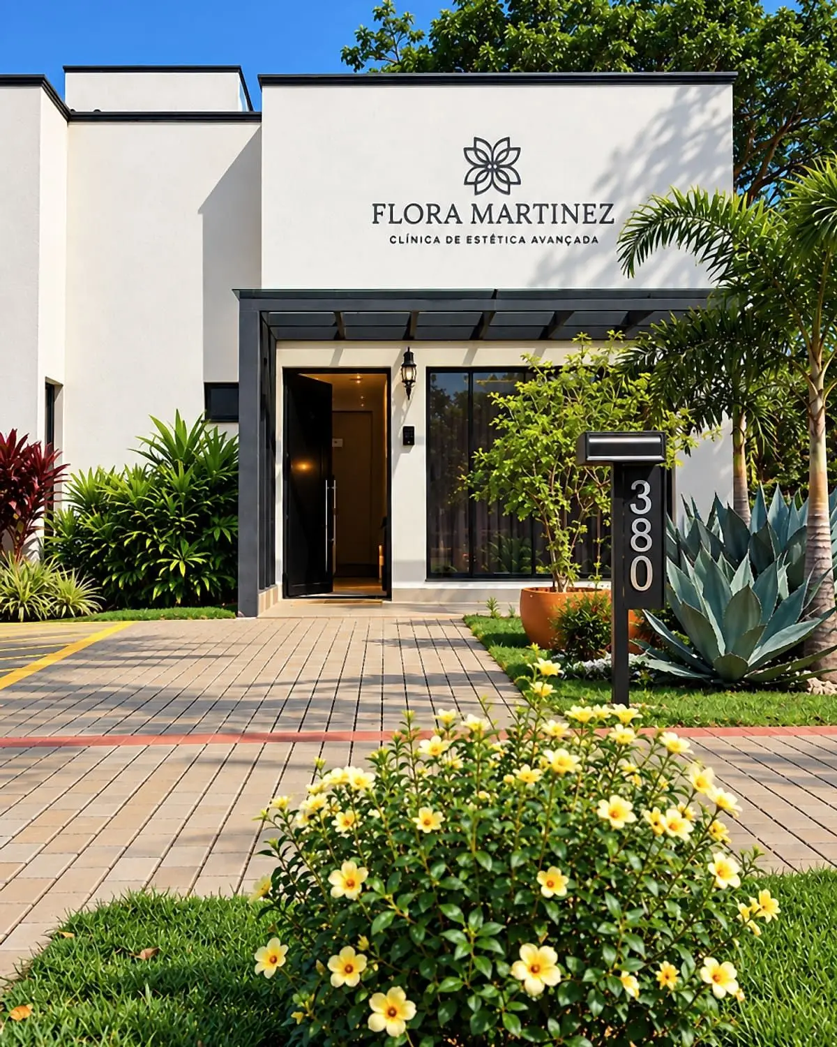 Flowers Clinic facade, at 380 Rua São Félix, in Campo Grande